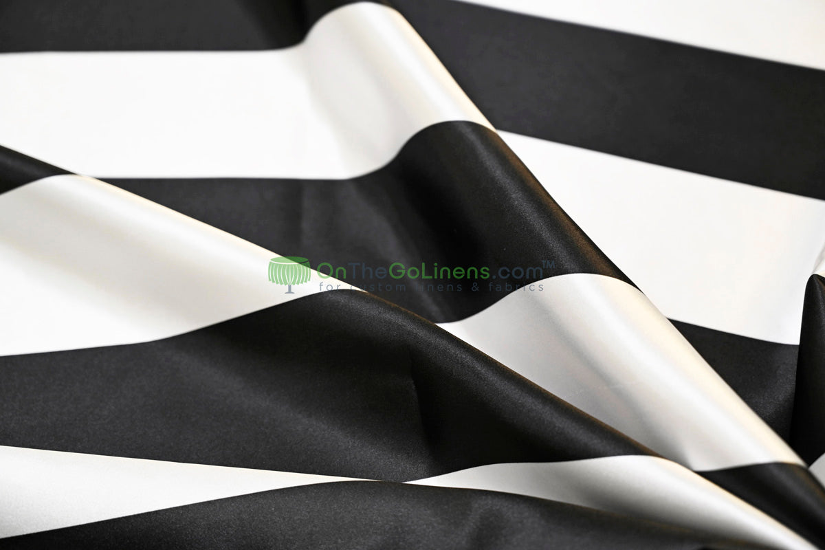 3" Stripe Charmeuse Satin Print Fabrics