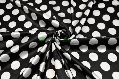 Polka Dot Charmeuse Satin Tablecloths | Large Dots | Multiple Colors |