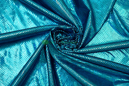 Metallic Snake Hologram Spandex Fabrics | Dancewear Spandex Fabric | 60" Wide |