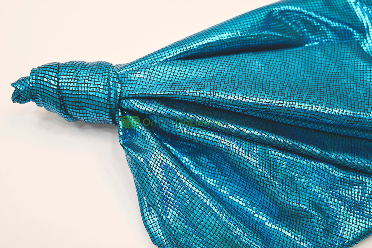 Metallic Snake Hologram Spandex Fabrics | Dancewear Spandex Fabric | 60" Wide |