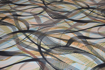 Galaxy Satin Print Table Linen | Abstract Satin Tablecloth | 100% Polyester |
