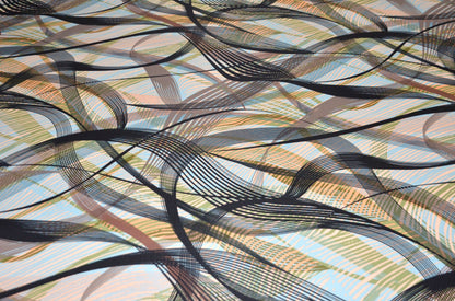 Galaxy Abstract Satin Print Fabric by the Yard 60" Wide 100% Polyester
