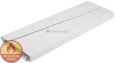 120 inch Fire Retardant Bleached White Muslin