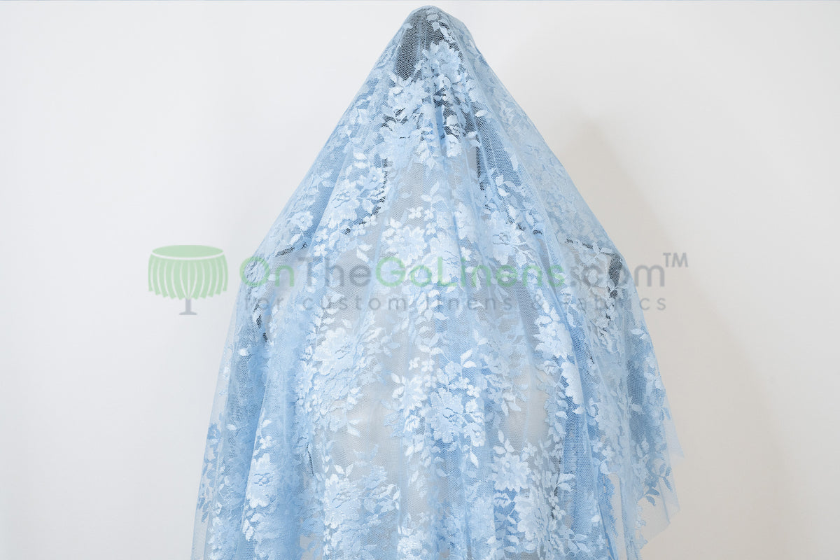 Chantilly Lace Fabric by the Yard Lightweight Sheer Floral Bridal & Evening Wear