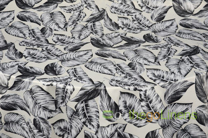 Bohemian Paradise Event Drapery Panels | 3 Colors | Satin Print | Tropical Banana Leaf |