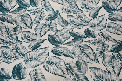 Bohemian Paradise Fabric Sold by the Yard and Wholesale Bolt | Satin Print | Tropical Banana Leaf |