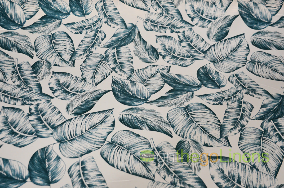 Bohemian Paradise Event Drapery Panels | 3 Colors | Satin Print | Tropical Banana Leaf |