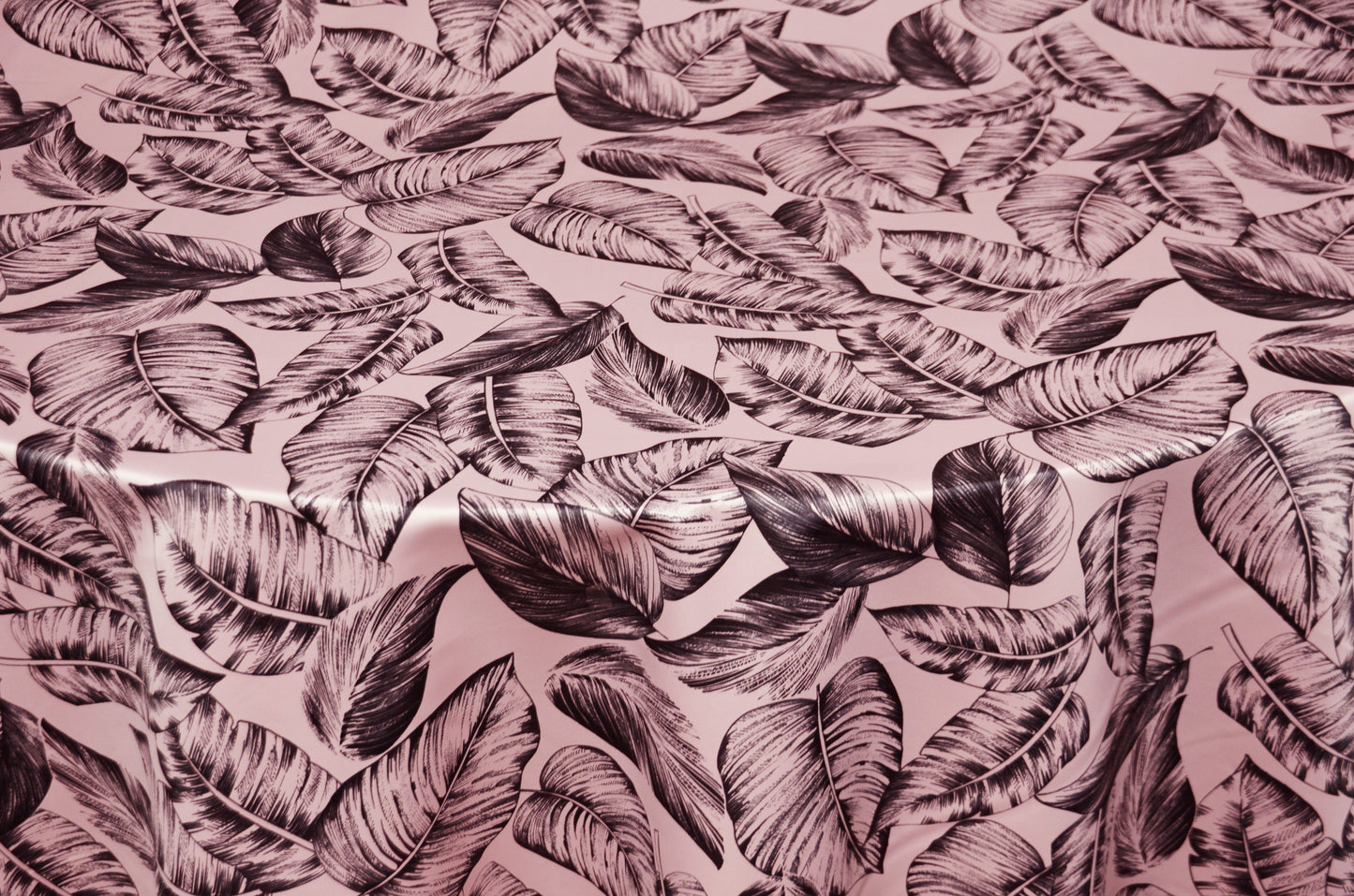 Bohemian Paradise Event Drapery Panels | 3 Colors | Satin Print | Tropical Banana Leaf |