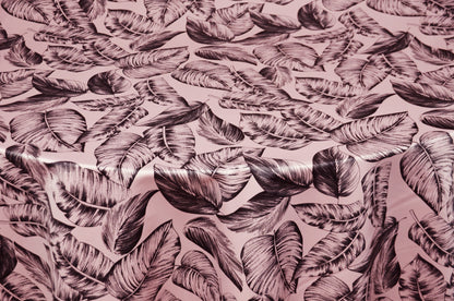 Bohemian Paradise Event Drapery Panels | 3 Colors | Satin Print | Tropical Banana Leaf |