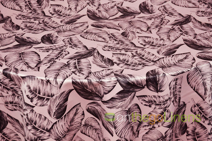 Bohemian Paradise Event Drapery Panels | 3 Colors | Satin Print | Tropical Banana Leaf |