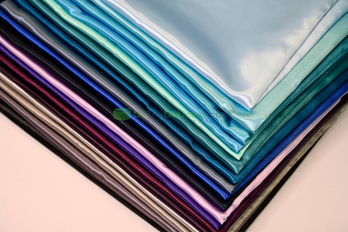 Bridal Satin Tablecloth, Overlays, Table Drapes and Banquets | Multiple Colors |