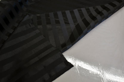 Bridal Satin 1" Tuxedo Stripe Fabric Sold by the Yard and Bolt | 60" Wide | Multiple Colors |