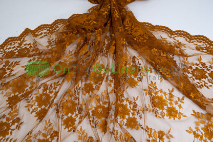 Chantilly Lace Fabric by the Yard Lightweight Sheer Floral Bridal & Evening Wear