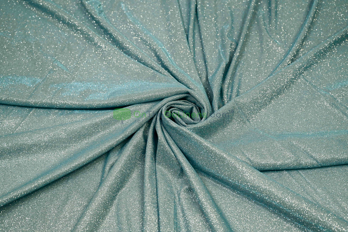 Spandex Glimmer Knit Fabric by the Yard | 56" Wide | Metallic Glitter Spandex Knit Fabric | 2 Way Stretch |
