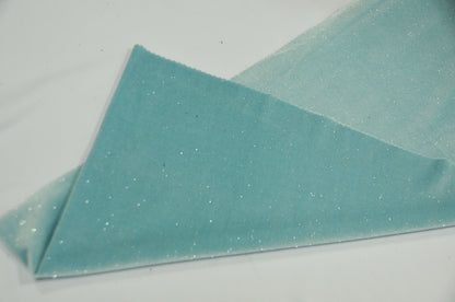 Glitter Stretch Velvet Fabric by the Yard | Spandex Velvet with Sparkling Glitter Fabric | 60" Wide | Multiple Colors |