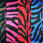 Zebra Print Charmeuse Satin Fabric | Silky Satin Zebra Print Fabric | 100% Polyester |