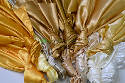 Charmeuse Satin Table Linens, Table Overlays, Table Drapes and Banquets | Multiple IFR Satin Colors |