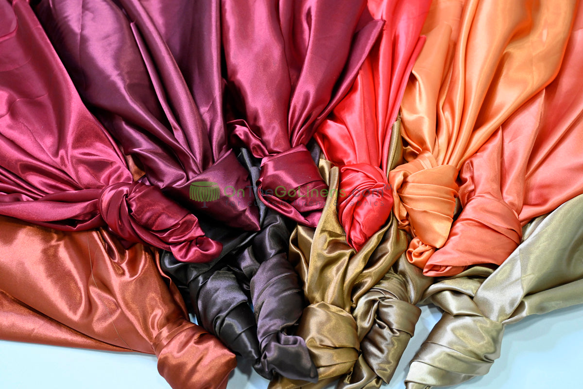 Charmeuse Satin Table Linens, Table Overlays, Table Drapes and Banquets | Multiple IFR Satin Colors |