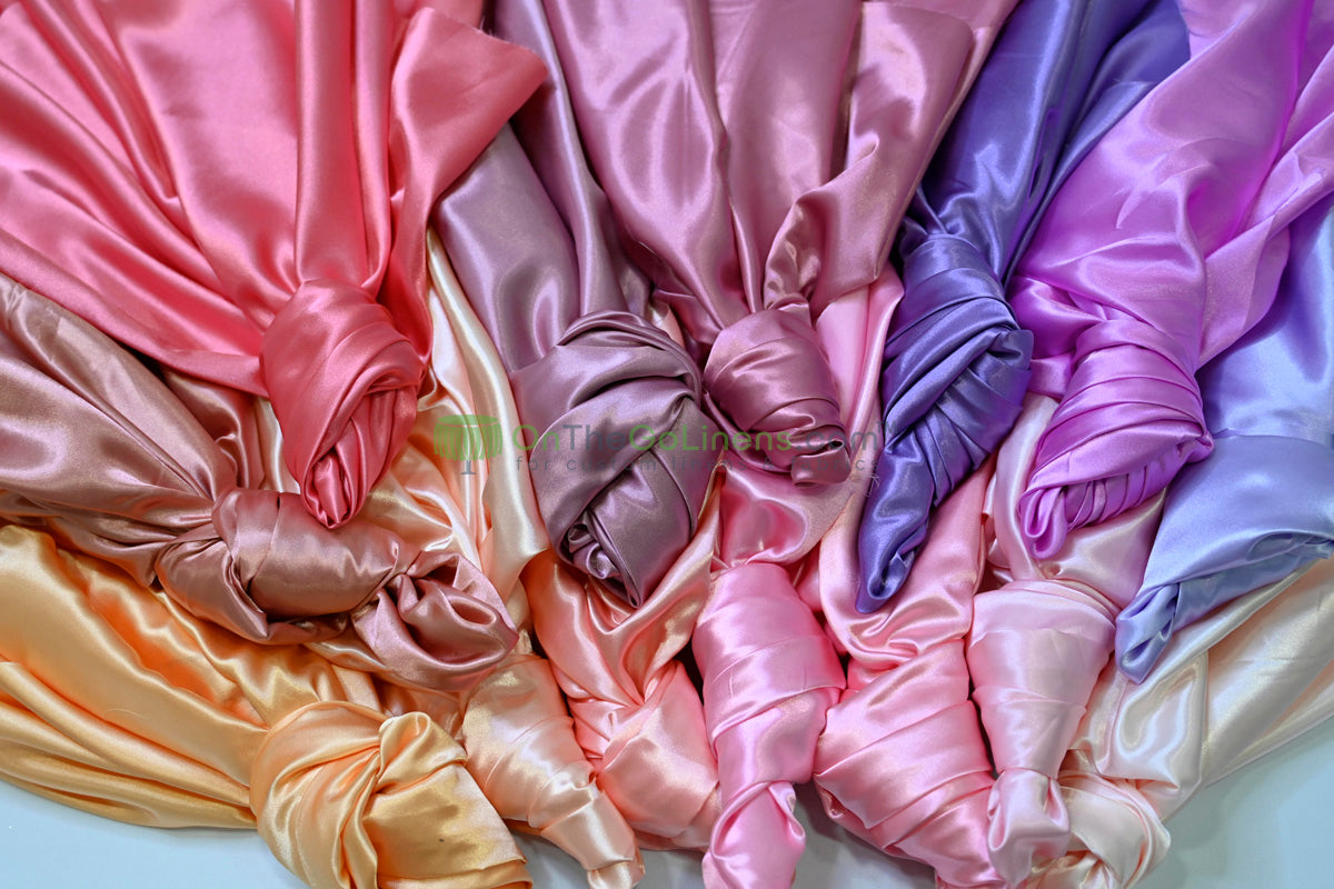 Charmeuse Satin Event Drapery Panels | IFR Charmeuse Satin Curtains | Multiple Colors |