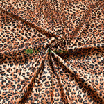 Cheetah Charmeuse Satin Print Fabrics | Silky Satin Cheetah Print Fabric by the Yard |