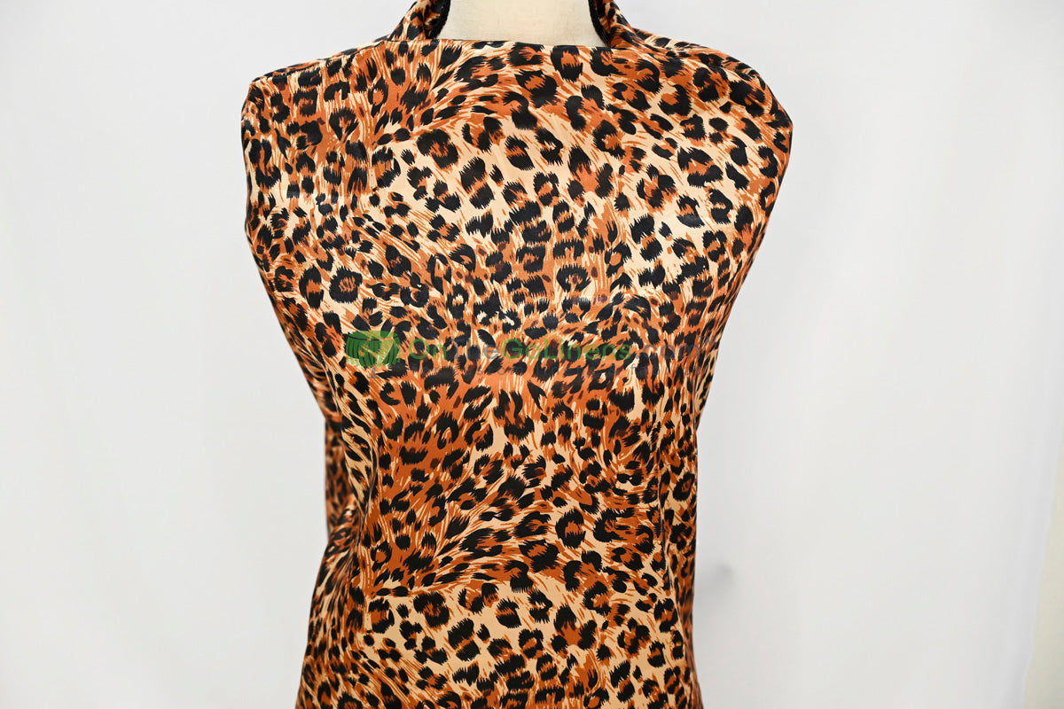 Cheetah Charmeuse Satin Tablecloth, Table Overlay, Table Drapes and Banquets