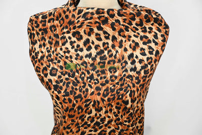 Cheetah Charmeuse Satin Event Drape Panels | Soft and Smooth Cheetah Pattern Drapery Curtains |