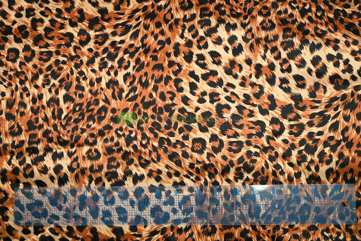 Cheetah Charmeuse Satin Tablecloth, Table Overlay, Table Drapes and Banquets