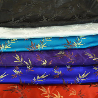 45" Chinese Brocade Bamboo Fabric by the Yard | Chinese Bamboo Design | Multiple Colors |