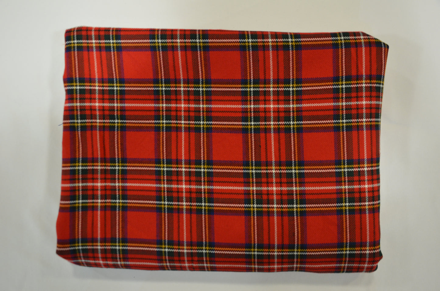 Christmas Red Plaid Fabric by the Yard | Christmas Kilt Fabric | 60" Wide | Rayon Polyester Blend |