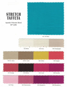 Stretch Taffeta Fabric by the Yard | Spandex Taffeta Fabric | 60" wide | Multiple Colors |
