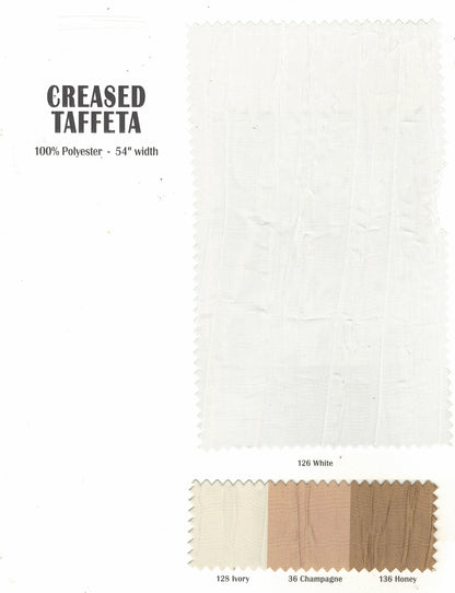 Crease Taffeta Fabric by the Yard & Wholesale Bolt | 52" Wide | Crush Taffeta Fabric | Multiple Colors |
