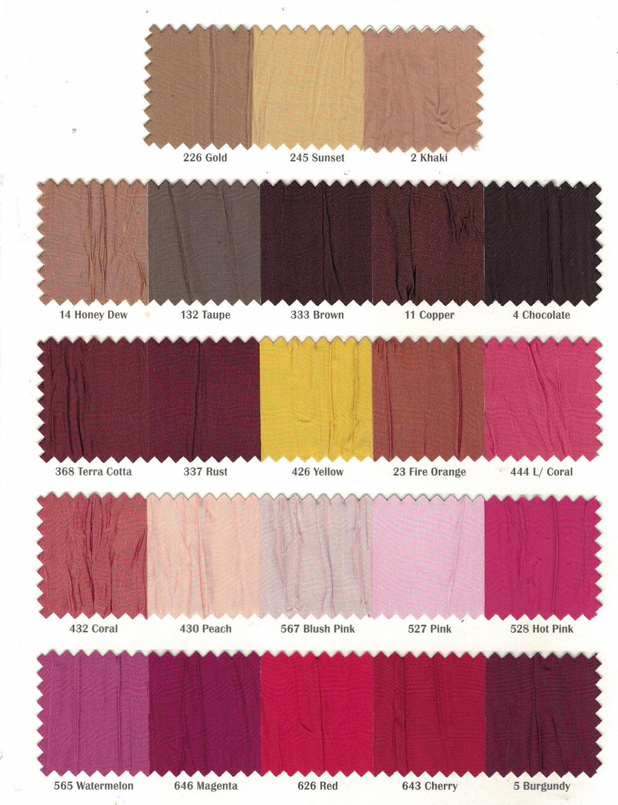 Crease Taffeta Fabric by the Yard & Wholesale Bolt | 52" Wide | Crush Taffeta Fabric | Multiple Colors |