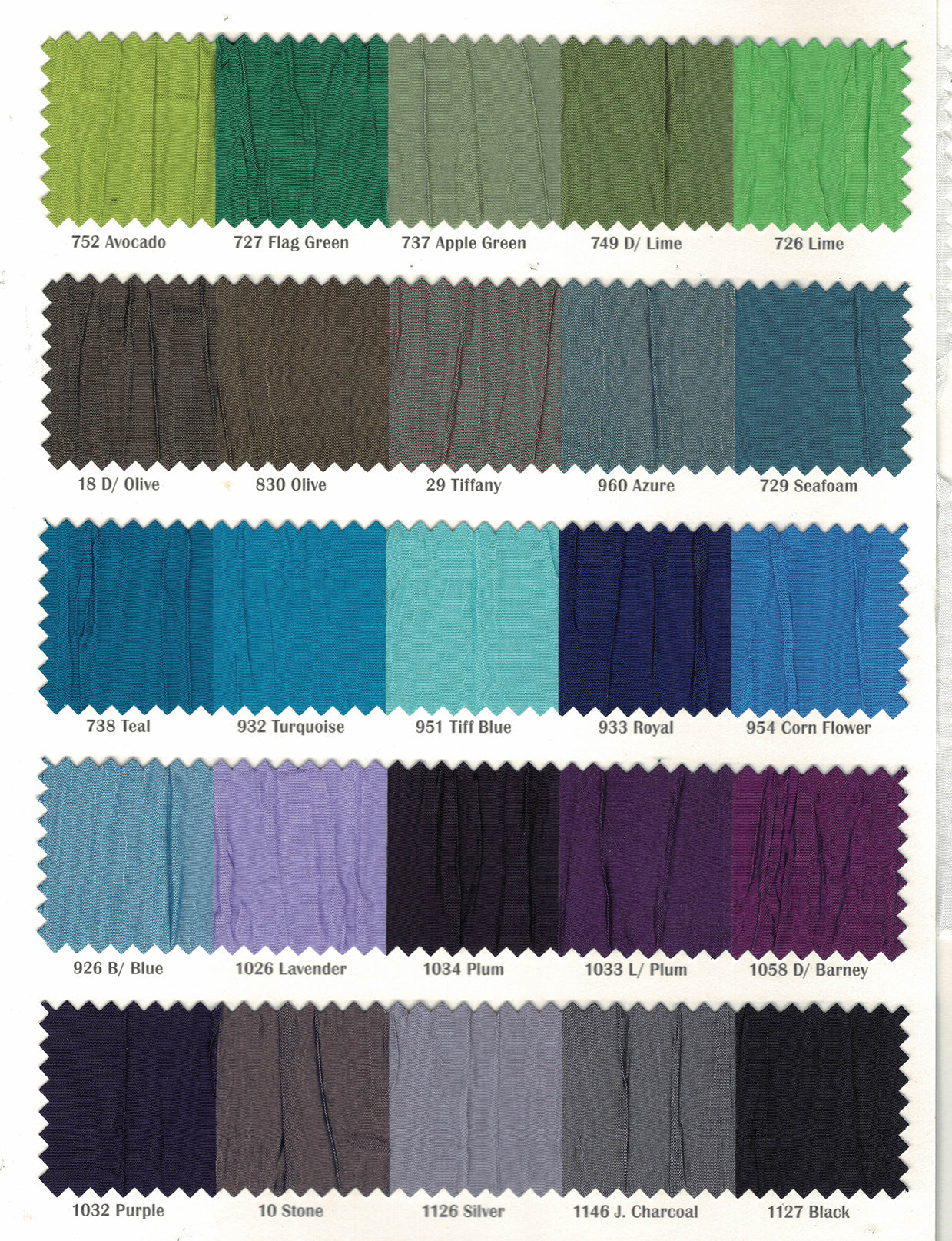 Crease Taffeta Fabric by the Yard & Wholesale Bolt | 52" Wide | Crush Taffeta Fabric | Multiple Colors |