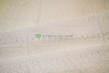 Cotton Eyelet Embroidery Design SIX | Double Scallop Finish | 80% Polyester 20% Cotton | 52” Wide