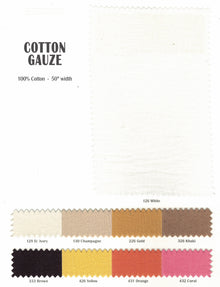 100% Cotton Gauze Napkins | 20" x 20" Hem Edge | 100% Muslin Napkins | Multiple Colors |