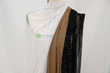 Rhinestone Stretch Power Mesh Fabric