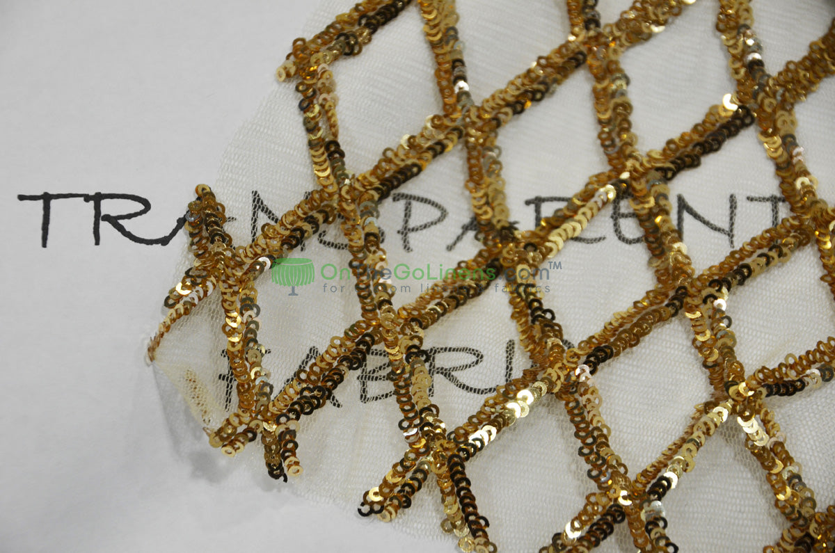 Luxury Glitz Mesh Embroidery Fabric | 52" Wide | Multiple Colors |
