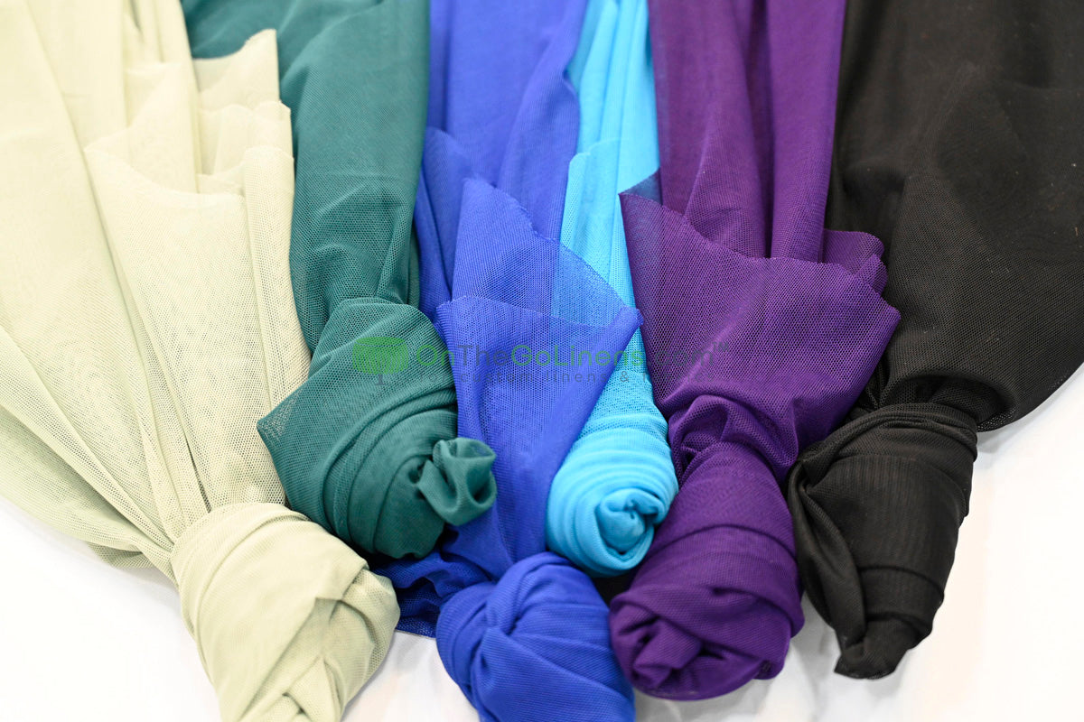 Power Mesh Spandex Fabric by the Yard | 60" Wide | Multiple Colors | 80/20 Nylon Spandex Blend |