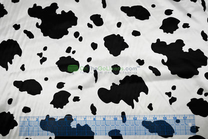 Silky Soft Charmeuse Cow Print Fabric sold by the Yard | 60" Wide |