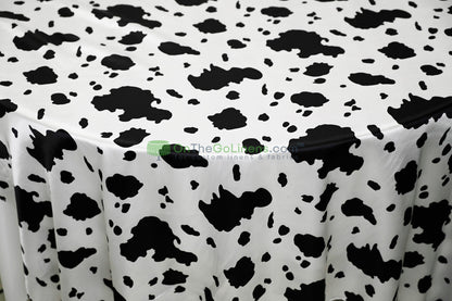 Silky Soft Charmeuse Cow Print Fabric sold by the Yard | 60" Wide |