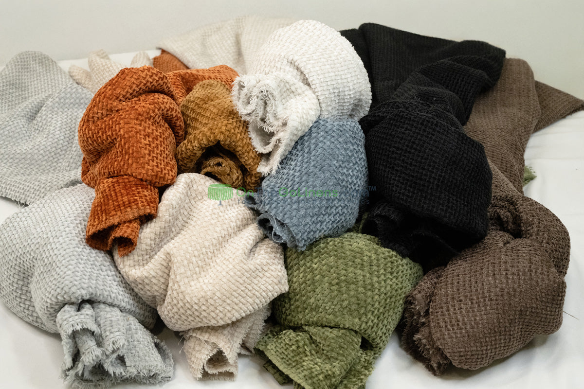 Cozy Chenille Upholstery Fabric by the Yard | Soft Woven Polyester for Furniture & Home Décor