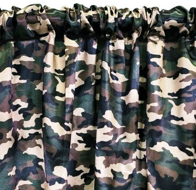 Army Camouflage Charmeuse Satin Event Drapery | Camouflage Drapery | Multiple Colors |