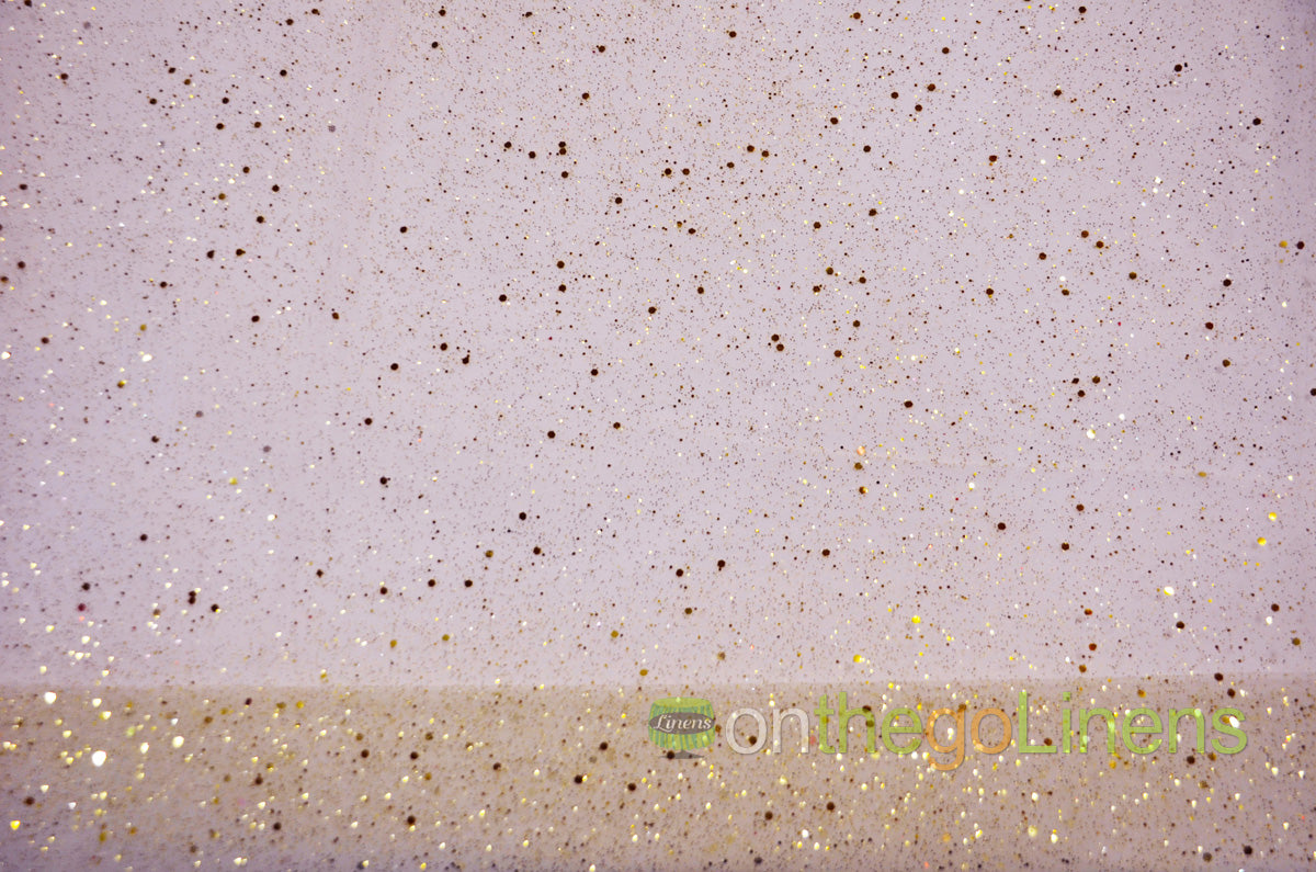 Tulle Glitter with Sequins Fabric by the Yard | Tulle filled with Glitter and Sequins | 60" Wide | Multiple Colors |