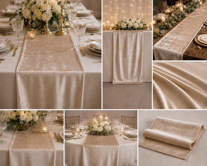 BT Royal™ Plush Velvet Table Runners Made in USA for Weddings & Events