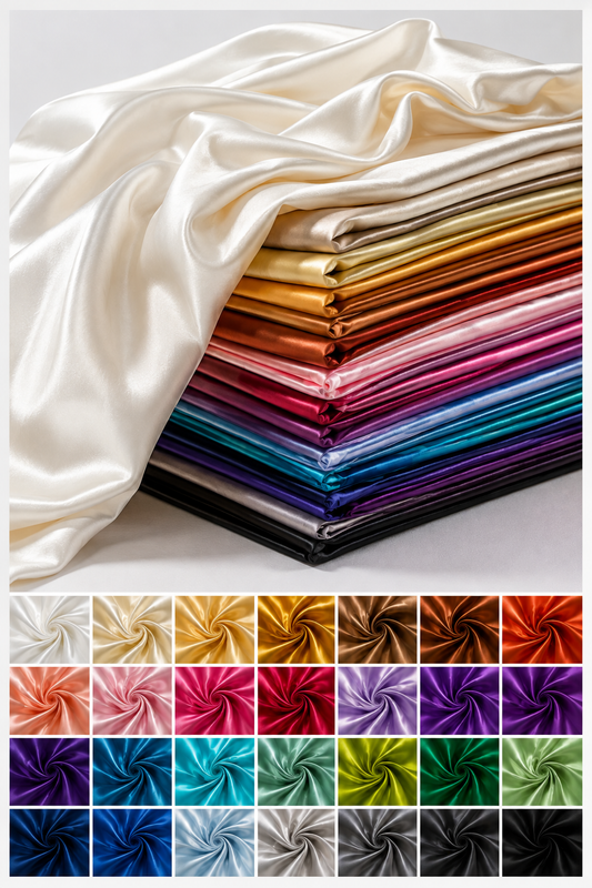IFR Charmeuse Satin Fabric by the Yard & Wholesale Bolt Soft Silky Satin