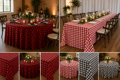 Buffalo Plaid 2" Check Table Linens, Tablecloths & Overlays for Events