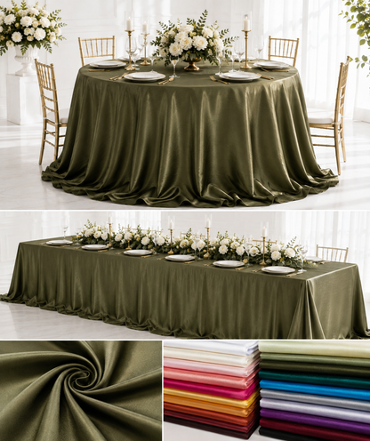 Crepe Back Satin Tablecloths, Overlays & Table Linens Korean Quality