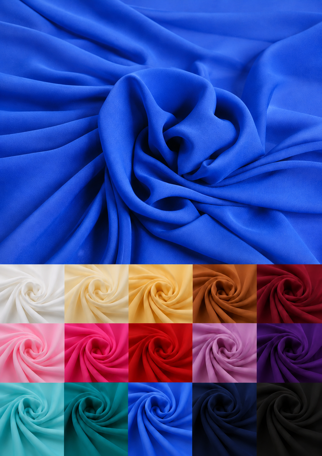 Double Georgette Fabric by the Yard 60" Wide in Multiple Colors