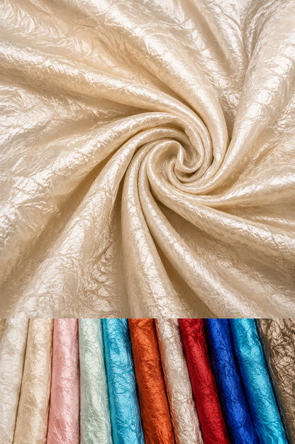 Crush Charmeuse Satin Fabric by the Yard Soft Silky Crush Bichon Fabric 54" Wide