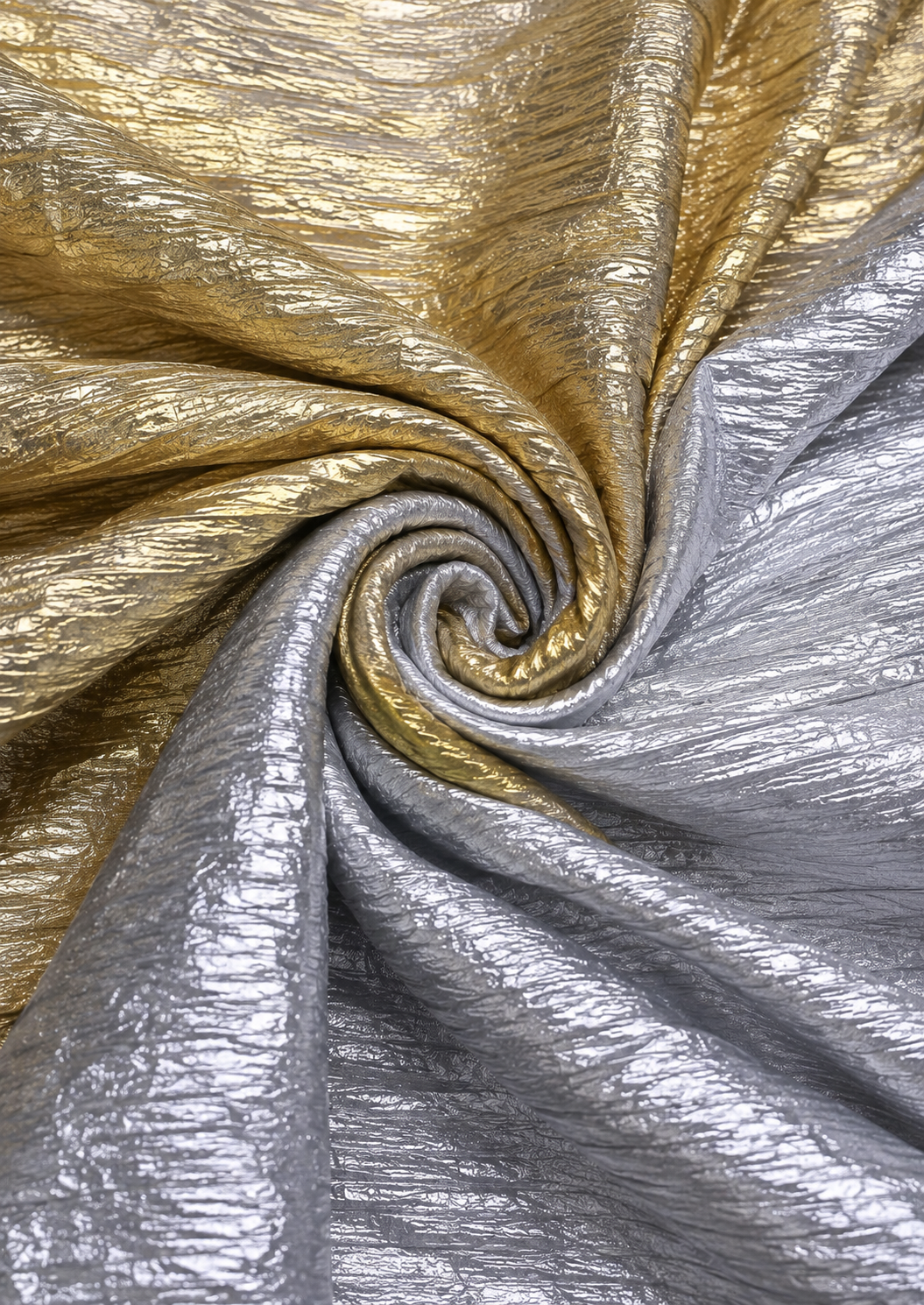 Crush Lame Fabric by the Yard 52" Wide Crease Metallic 100% Polyester